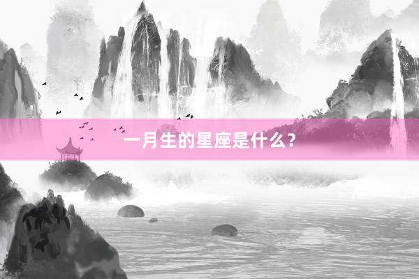一月生的星座是什么？
