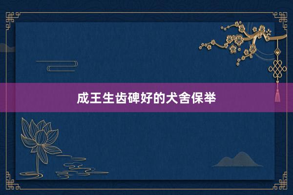 成王生齿碑好的犬舍保举