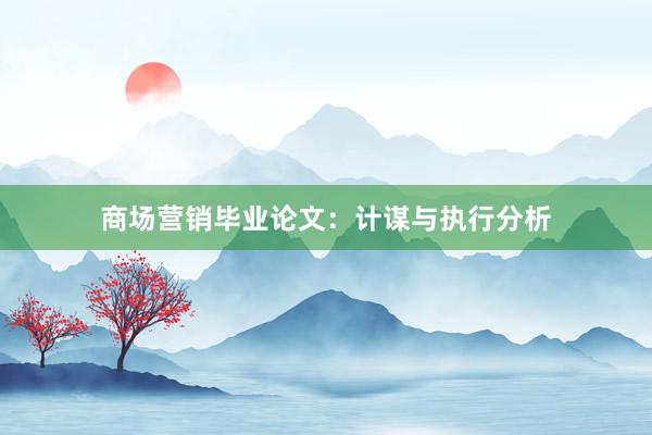 商场营销毕业论文：计谋与执行分析